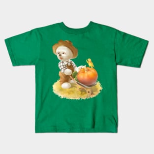 Smile Dog with Wheelbarrow Kids T-Shirt